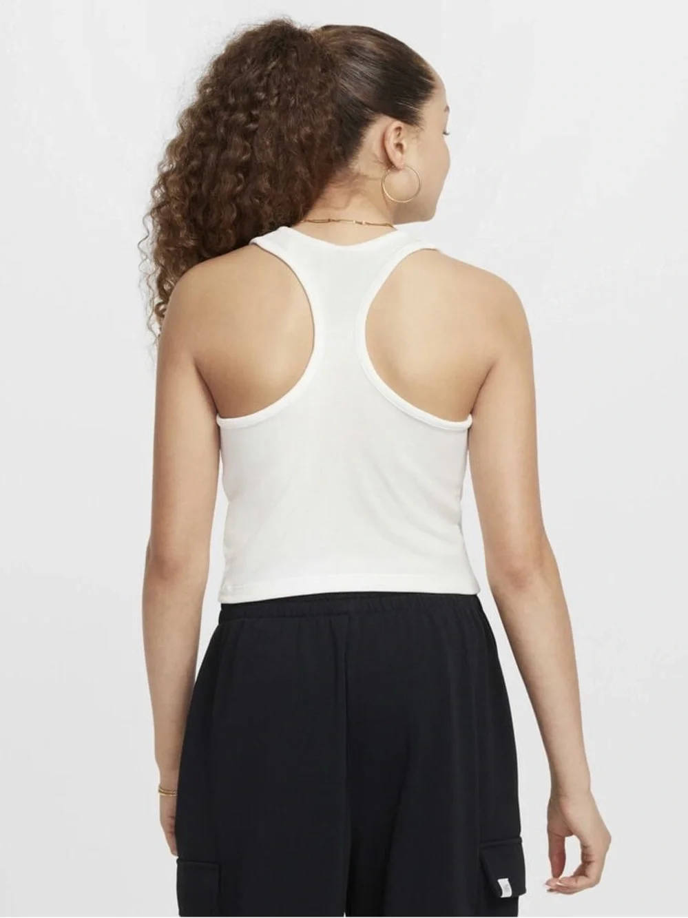 Nike Sportswear White Girls' Ribbed Tank Top